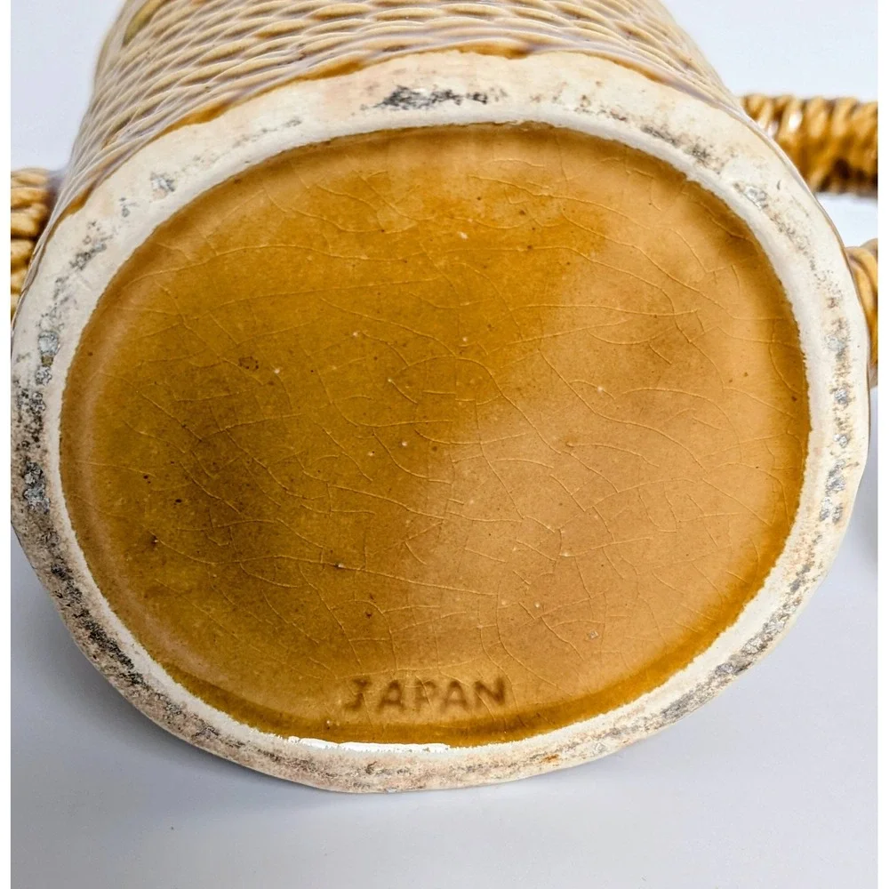 Vintage Rossini Japan Basketweave Hen Coffee Pot